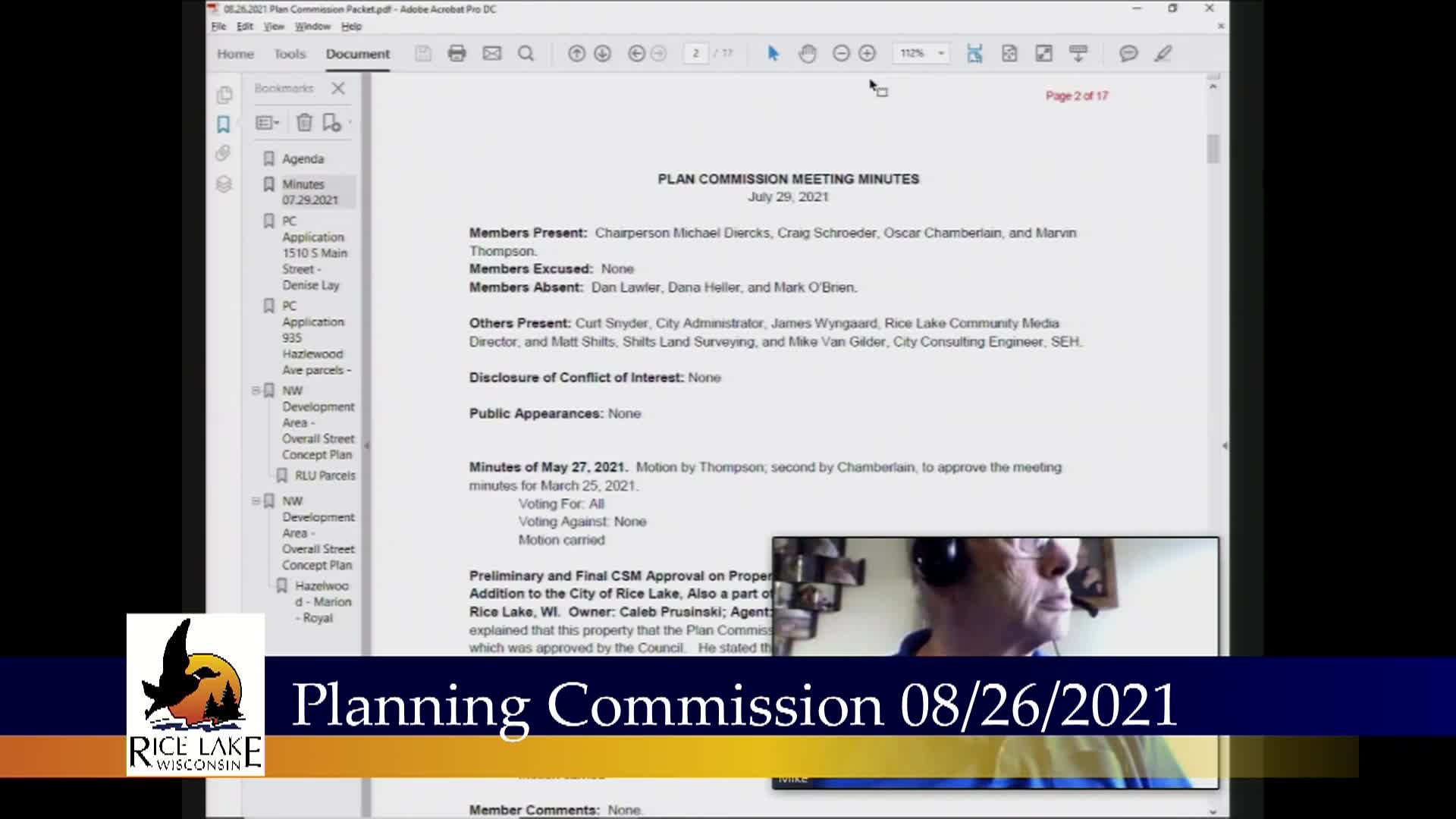 Thumbnail image for Rice Lake Planning Commission - 08262021