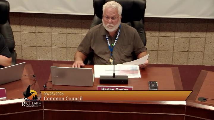 Thumbnail image for Rice Lake Common Council 8/25/2026
