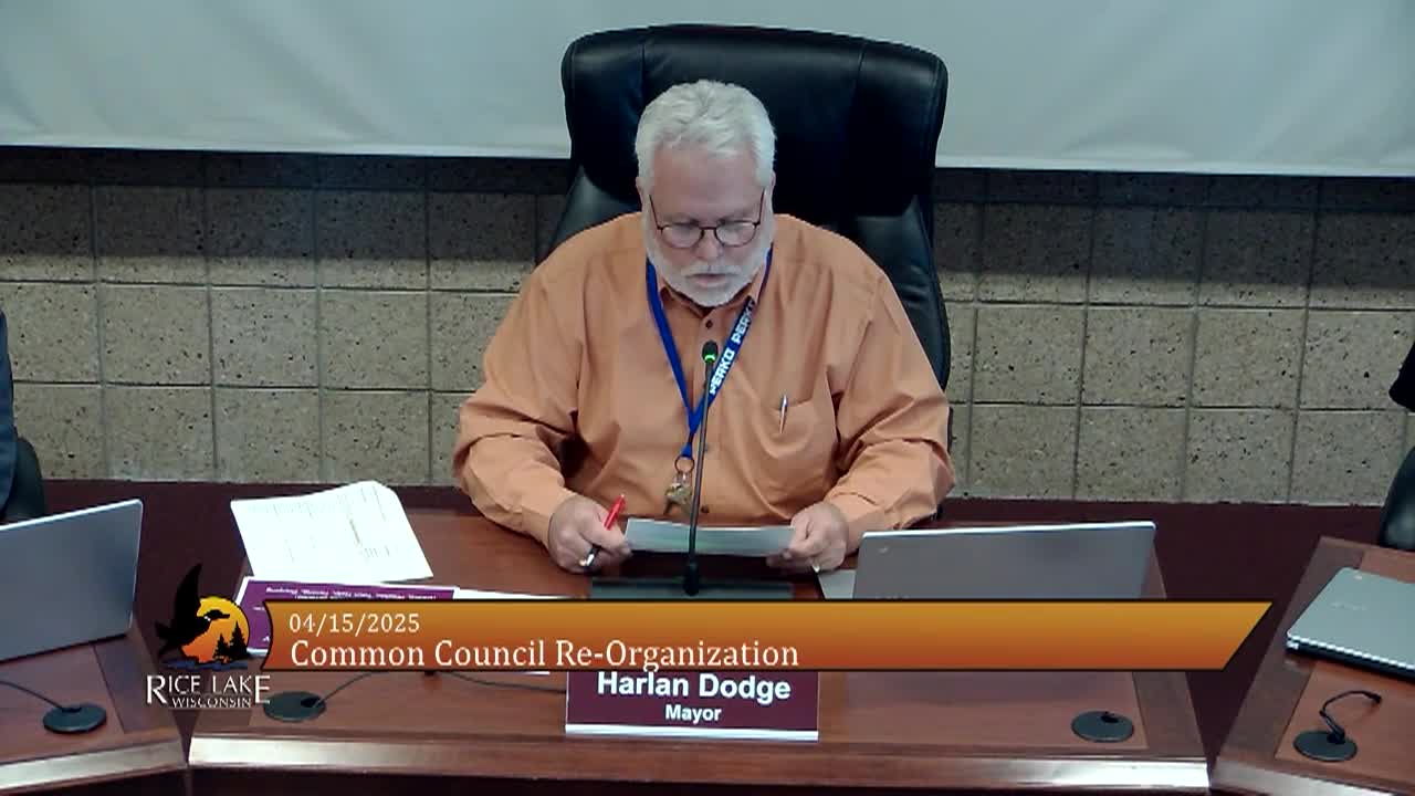 Thumbnail image for Rice Lake Council Reorganization - 4-15-2025
