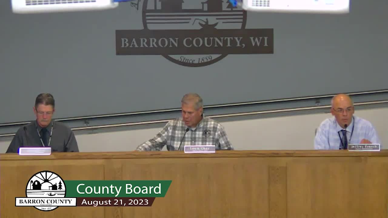 Thumbnail image for Barron Co Board of Supervisors - 8-21-2023