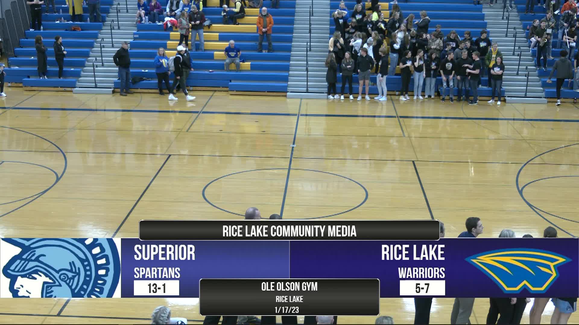 Thumbnail image for Rice Lake vs Superior GBB - 1/17/2023