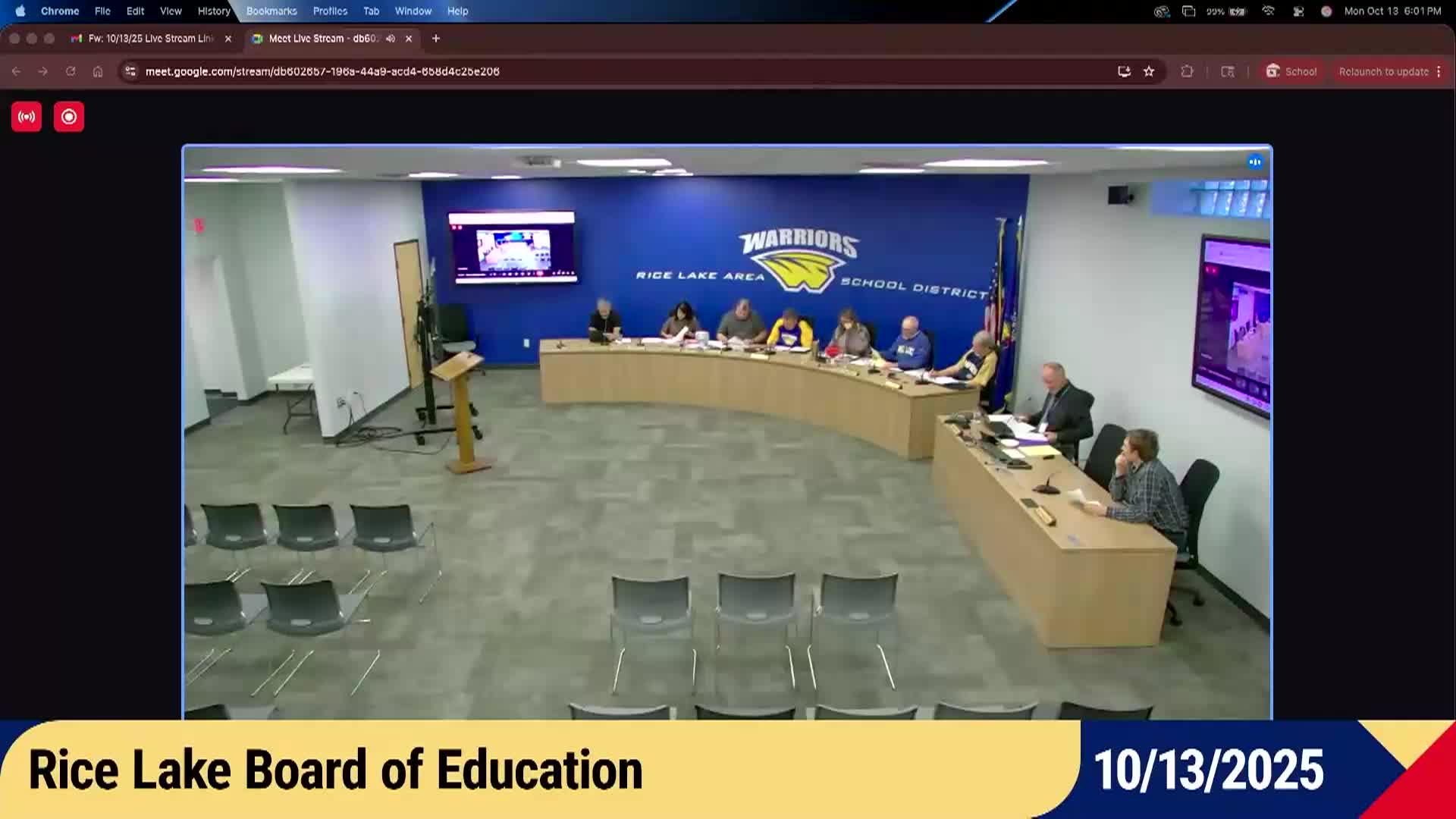Thumbnail image for School Board - 10/13/2025