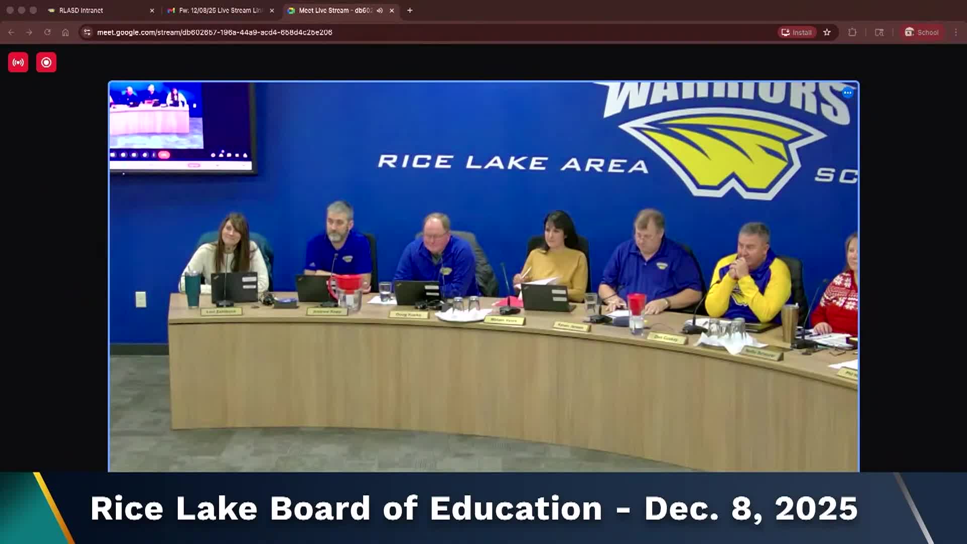 Thumbnail image for School Board - 12/8/2025